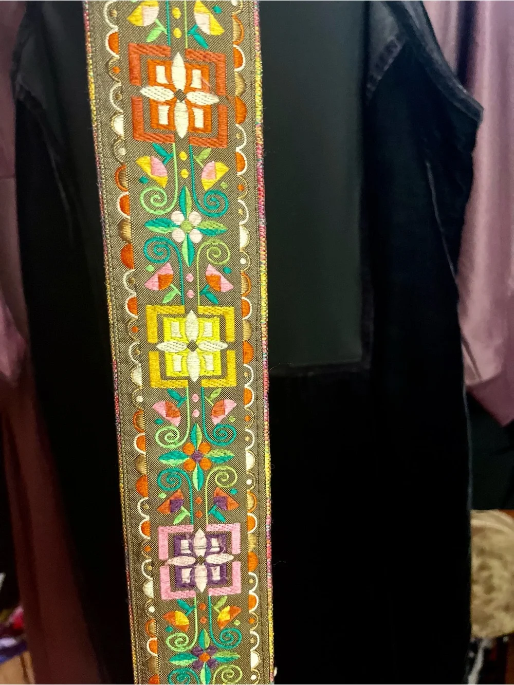 Embroidered Boho Belt - REVERSIBLE!